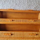 Vintage rattan chest of drawers circa 70s