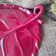 Red burgundy leaf earthenware dish