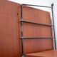 Vintage modular wall shelf in metal and wood