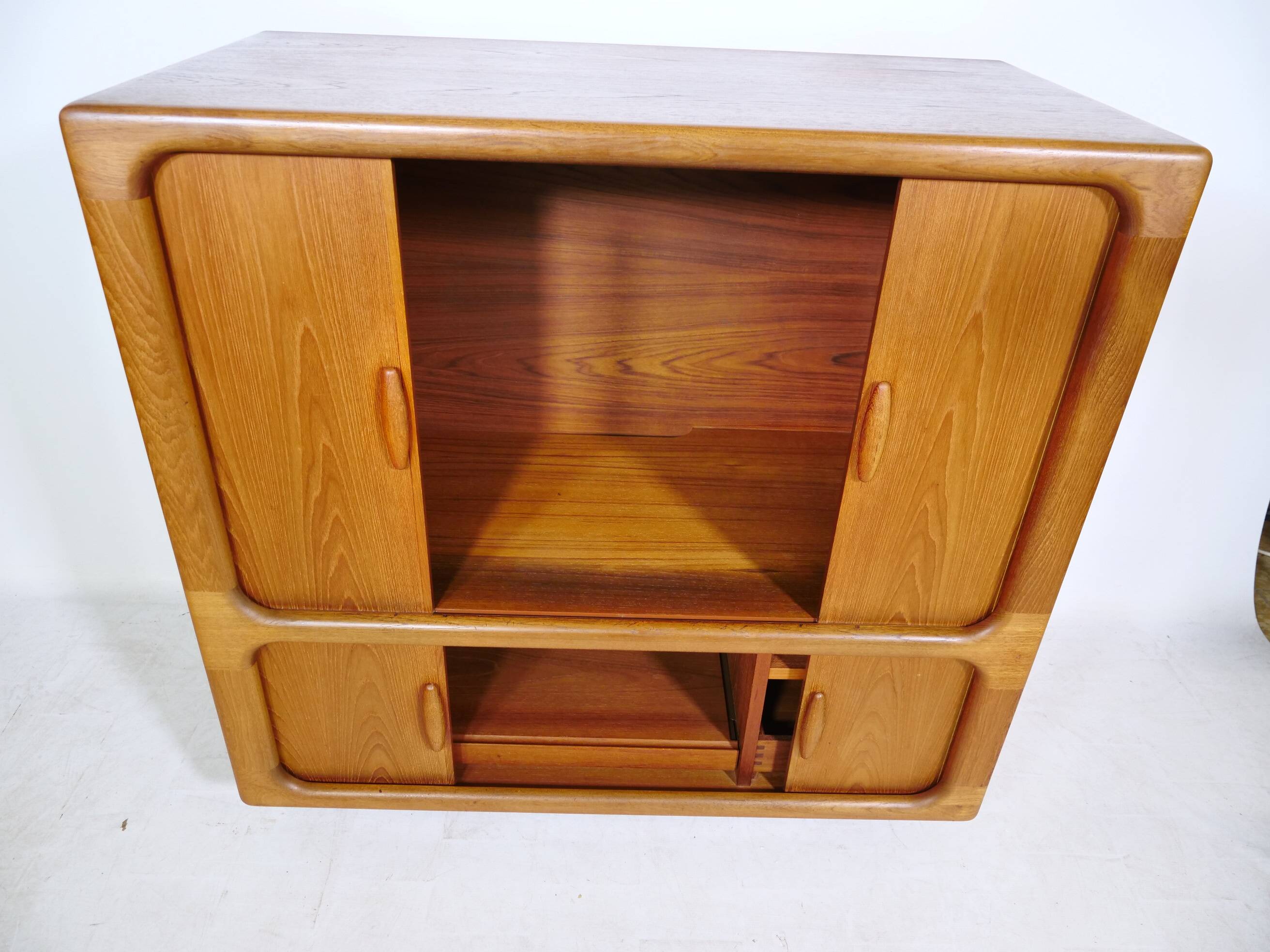 HiFi Highboard with Sliding Doors Sideboard Teak by Dyrlund, 1960s
