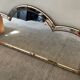 Large vintage brass and glazing bead mirror