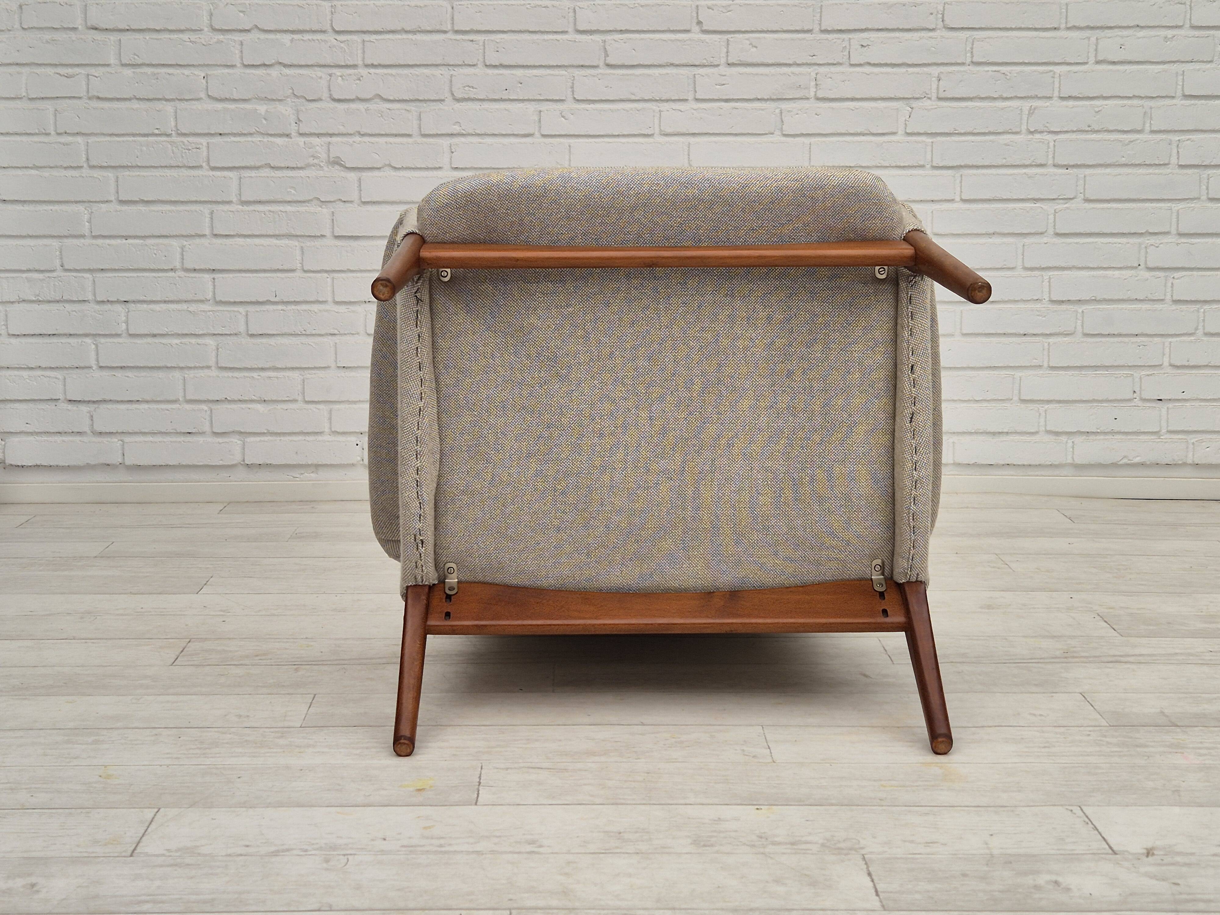 1960s, Danish design by Alf Svensson for Fritz Hansen, reupholstered easy chair model 4331.