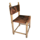 Unique Hungarian Artisanal Oak and Leather Chair