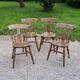 Set of 4 mountain style chairs from the 60s in beech