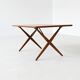 Hans Wegner's AT 303 cross-legged dining table, Andreas Tuck, Denmark, 1950