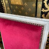 Suite of 6 louis XVI style chairs red velvet
