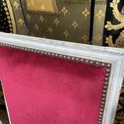 Suite of 6 louis XVI style chairs red velvet