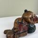 Carved wooden bookends