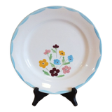 Round dish 50s Salins model Jocelyne - flowers