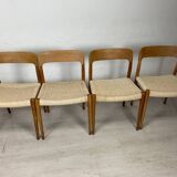 Teak chairs model 75 Niels Moller