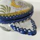 Earthenware bowl with lid from Charolles, village decoration.