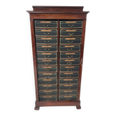 Louis Philippe period cabinet in mahogany veneer, 19th century.