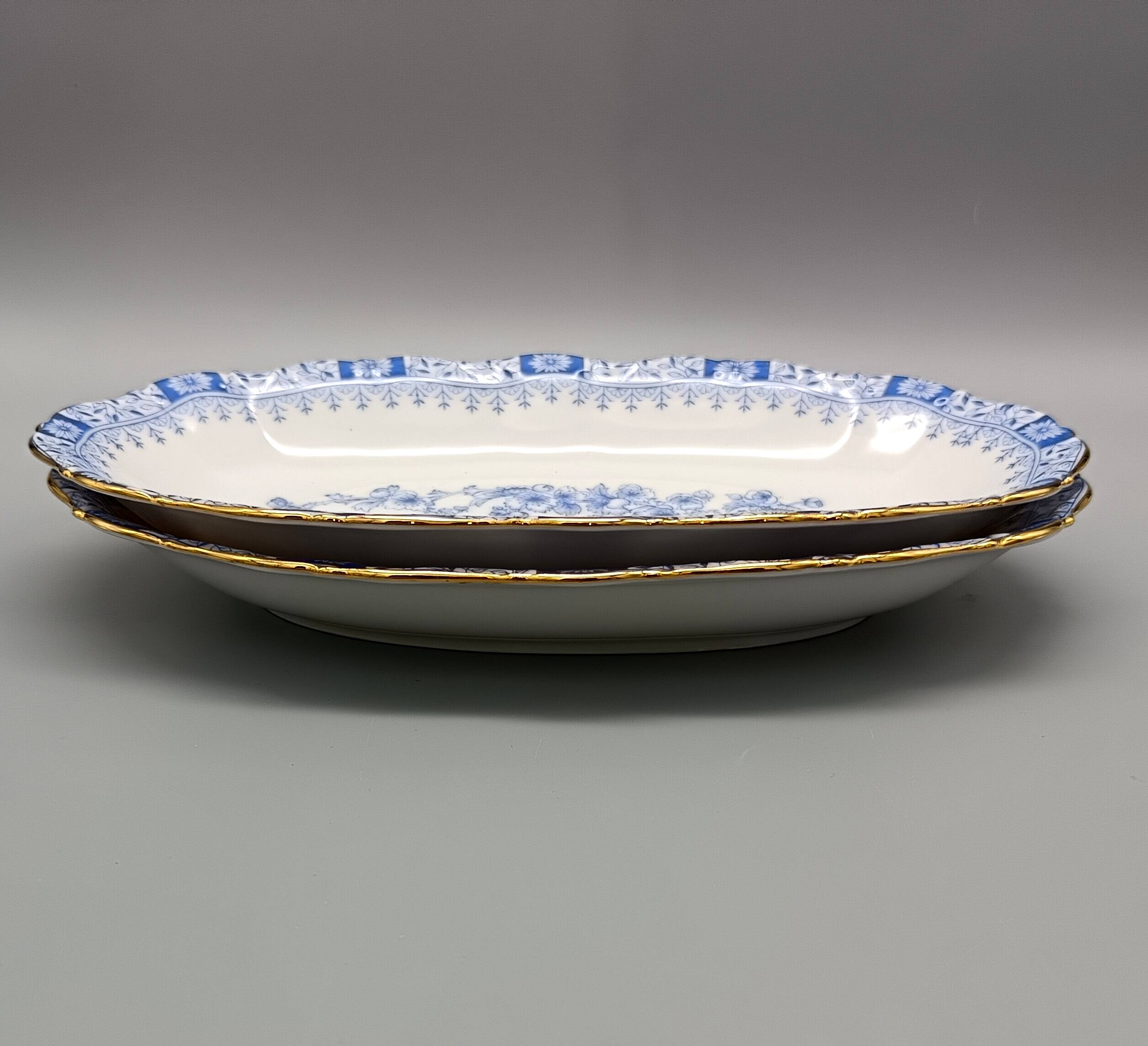 2 vintage porcelain raviars theresia pattern seltmann weiden bavaria