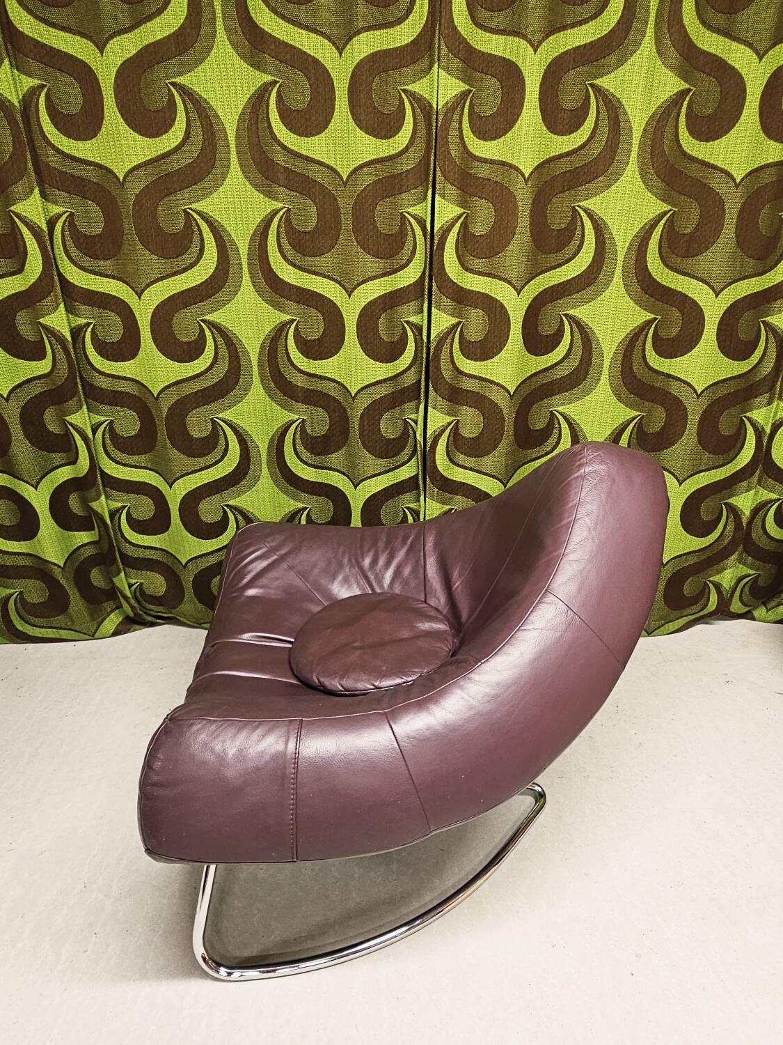 Chili leather armchair with ottoman by Paul Falkenberg