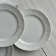 6 assiettes plates en porcelaine blanche