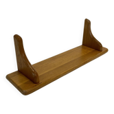 Vintage oak wall rack book shelf 1970s wood minimalist design