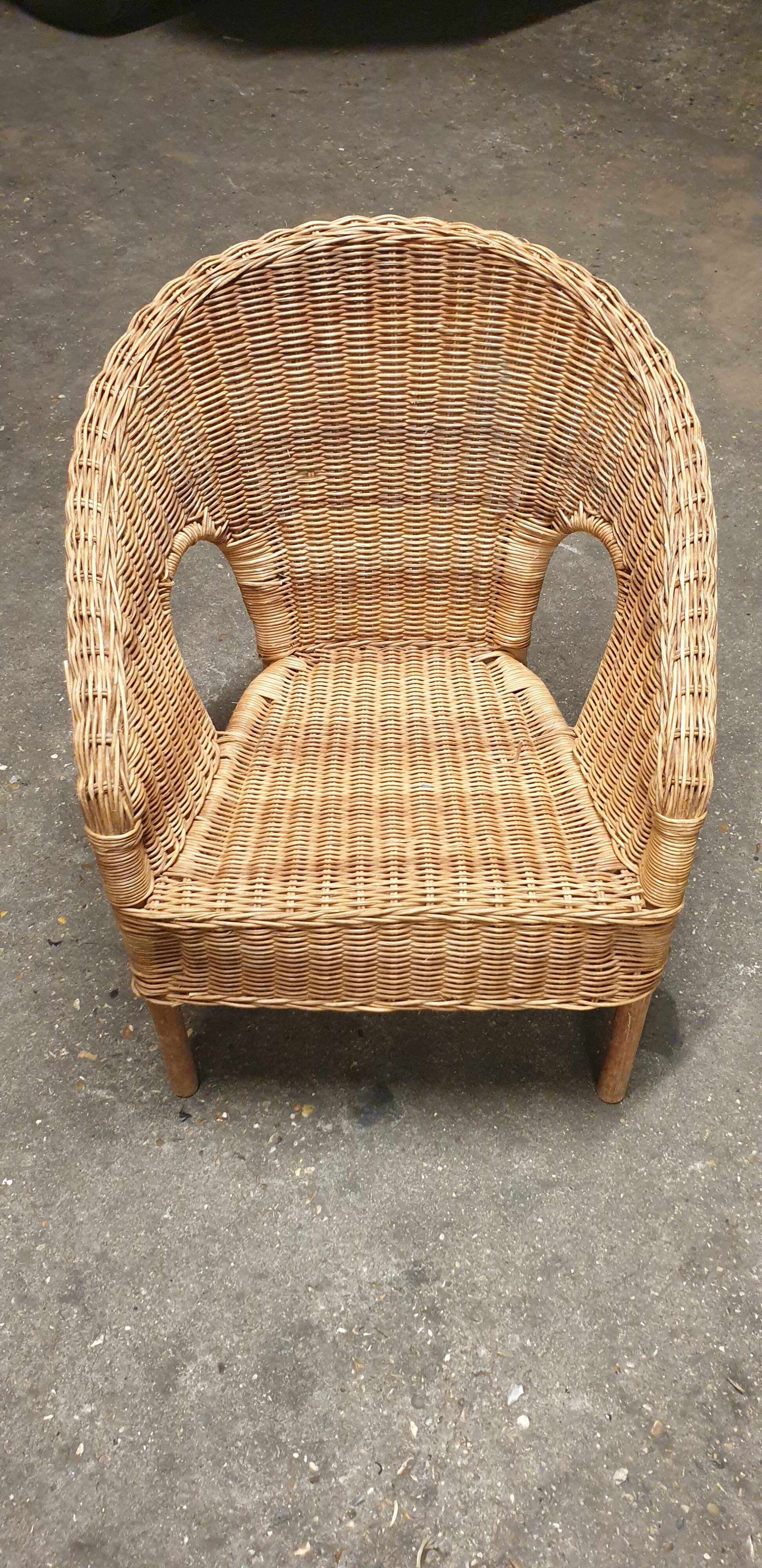 Children's rattan armchair