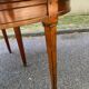 Round extendable dining table Louis XVI in cherry wood from the 1960s.