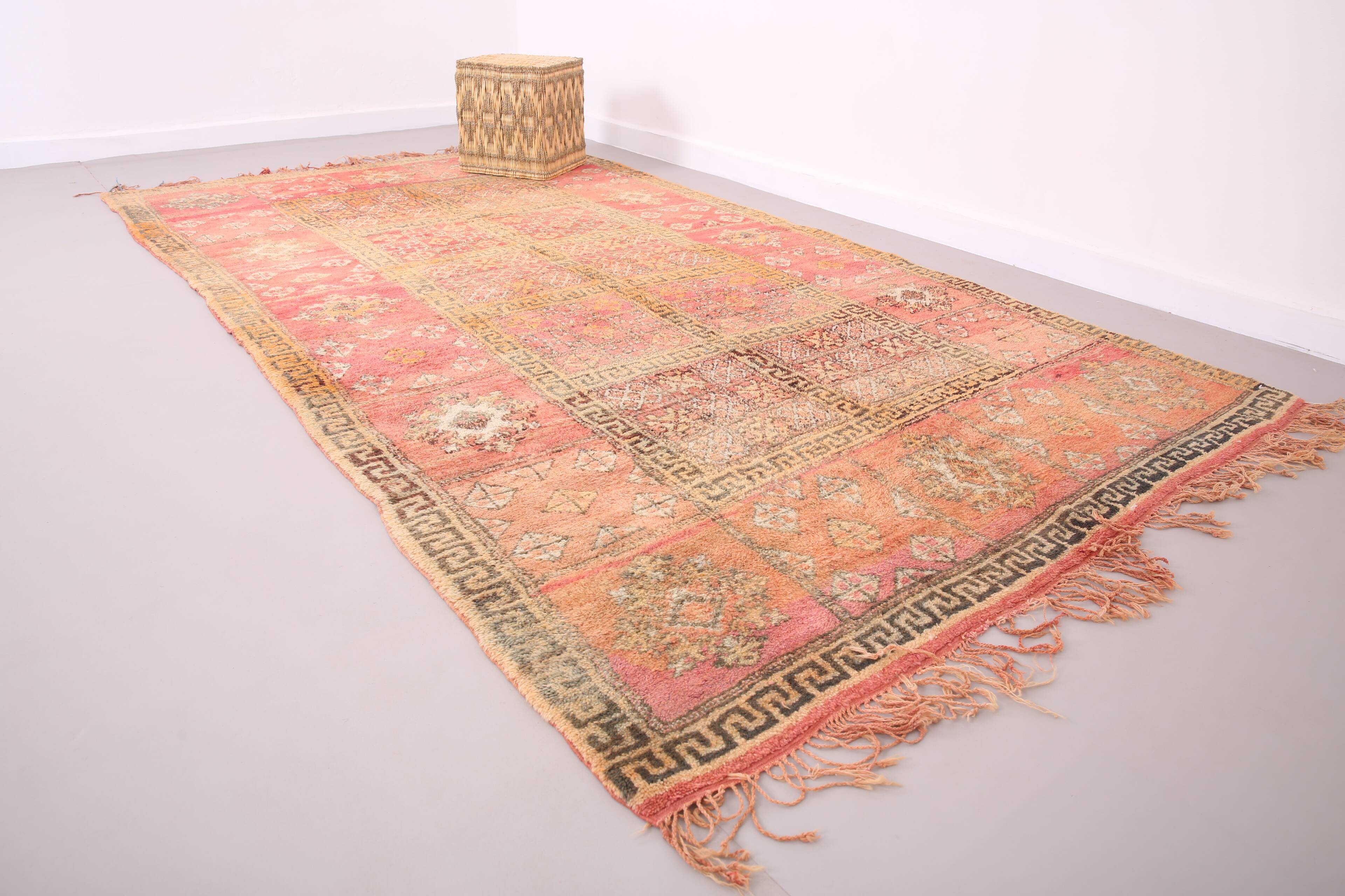 Tapis marocain vintage fait main 177 x 321 cm - Tapis berbère marocain - Tapis en laine