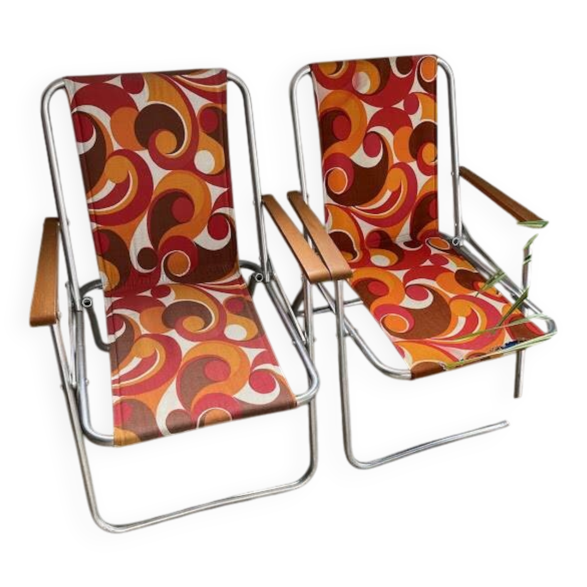 Antique folding camping chairs, 1970s