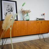 Scandinavian teak and metal sideboard