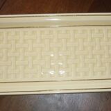 Plat à cake-gâteau art déco jaune et or 40 cm