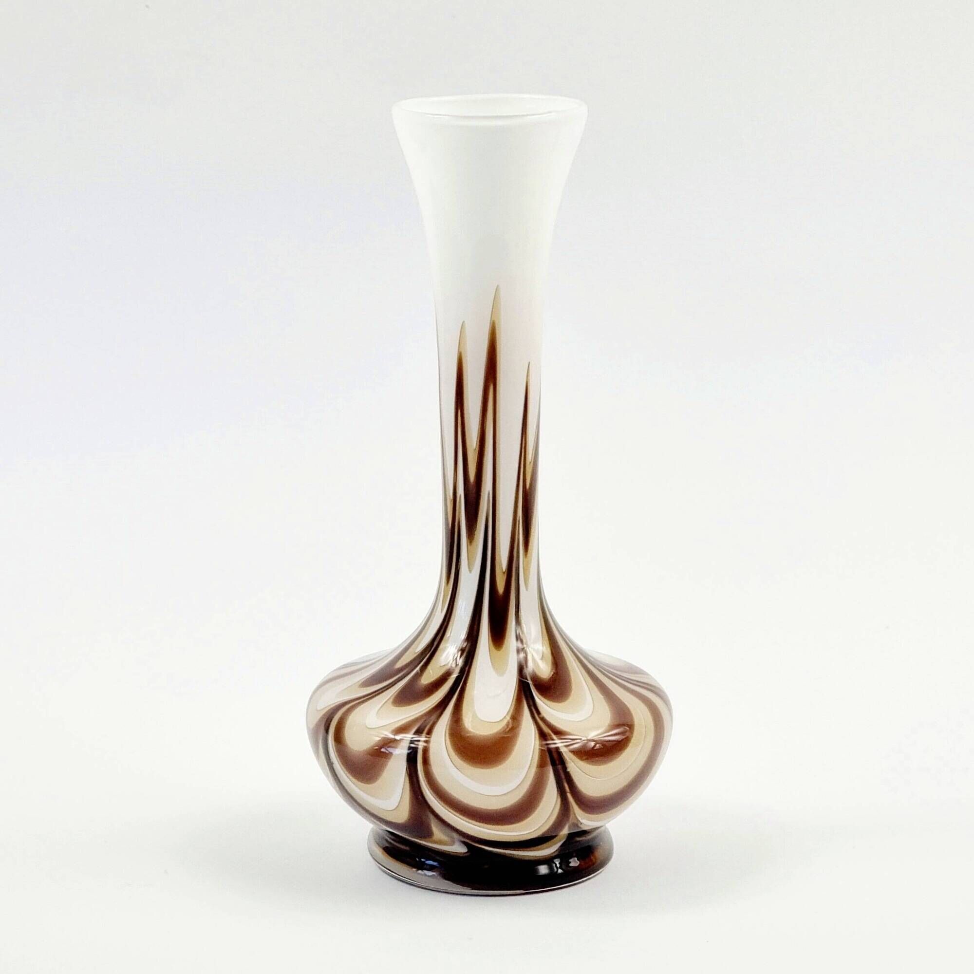 Vintage Pop Art Glass Vase from Opaline Florence, Italy, 1970s