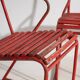 Antique red garden chairs (c.1920). Set of 4 pieces #37