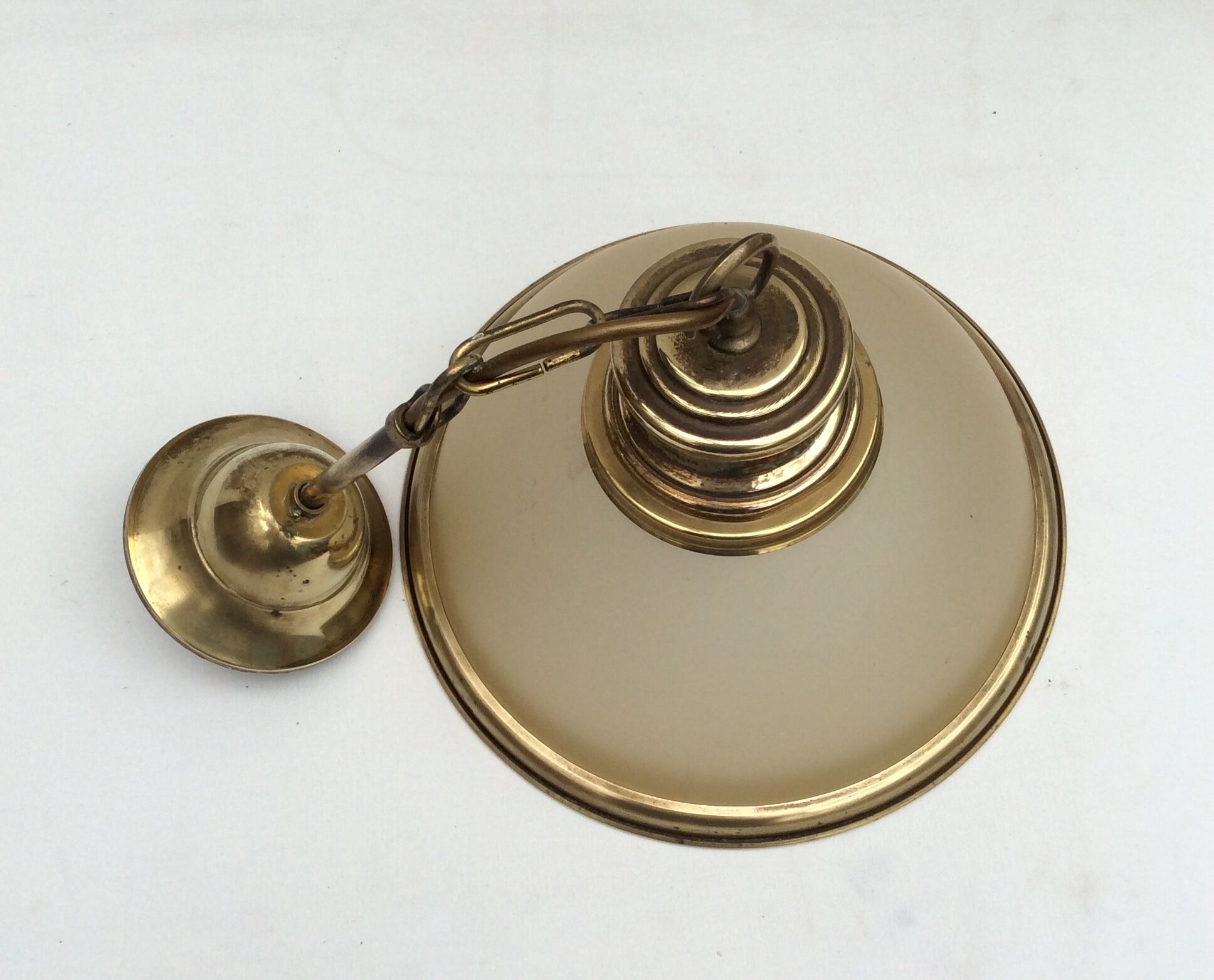 Pressed glass hanging and laiton size