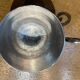 Large silver-plated metal cup Gallia with rooster and goat head hallmarks, numbered.