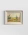 Ancient landscape painting – Oil on canvas framed – Mill and house of cam