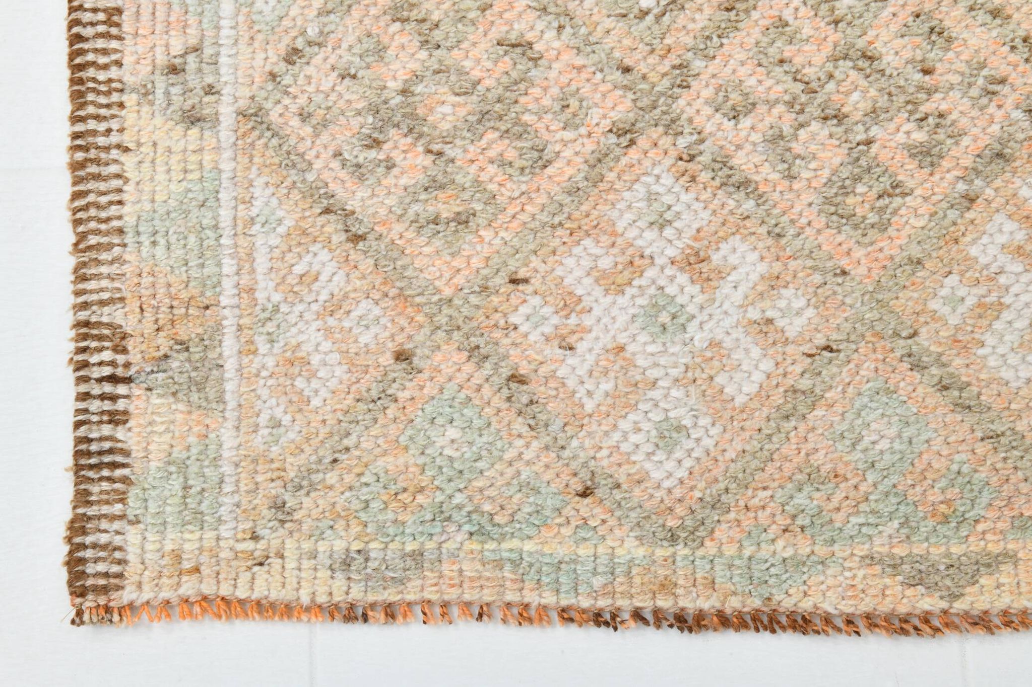 3x12 Turkish Cream & Brown Vintage Runner Rug, 79x366Cm