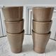 Set of 6 glasses in vintage sandstone taupe color