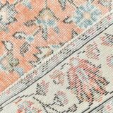 Red & Orange Floral Pattern Persian Rug, 119x200Cm