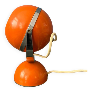 Orange mid-century space age eyeball table lamp