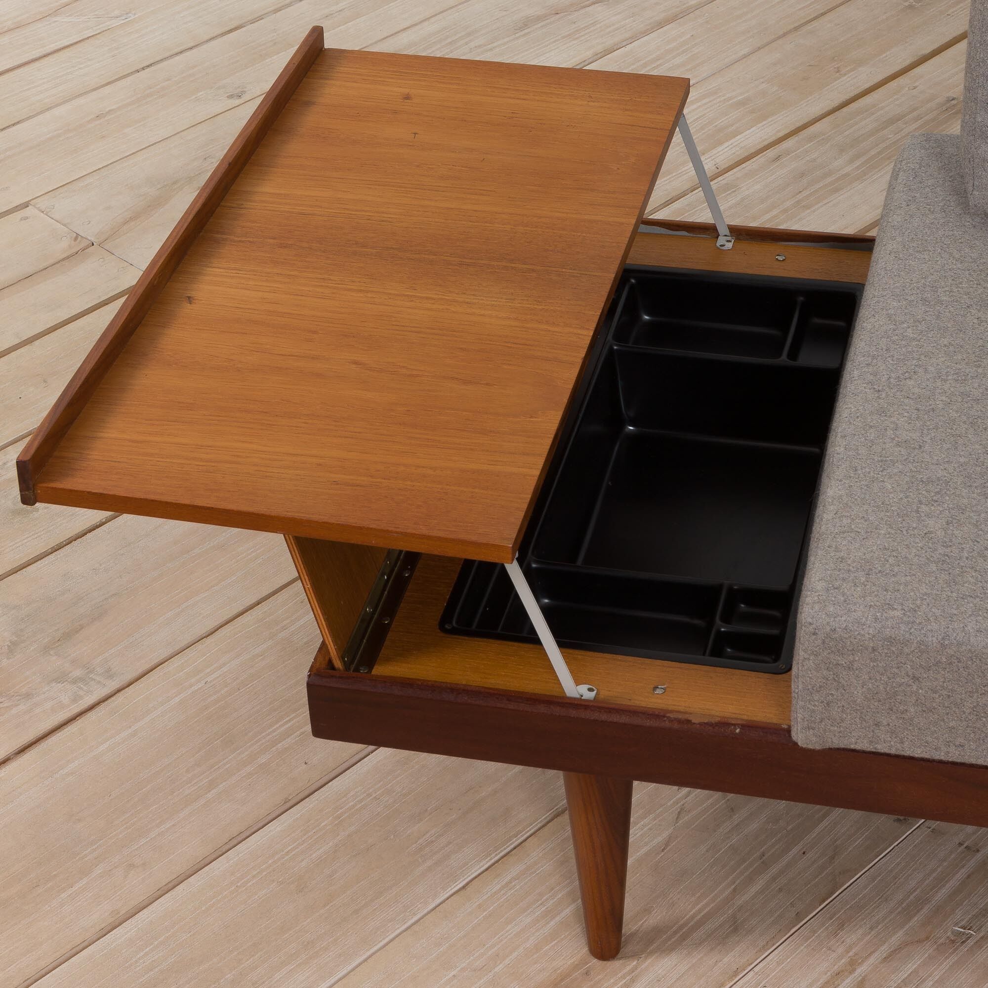 Teak Daybed Svanette With Side Table By Ingmar Relling For Swane Ekornes, 1960s