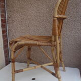Chaise en rotin 1960