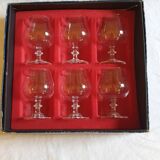 6 verres à cognac en cristal