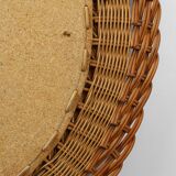 Small mid-century rattan mirror, France 1960s