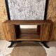 Vintage Art Deco buffet Isidore, solid wood, 2 doors and mirror.