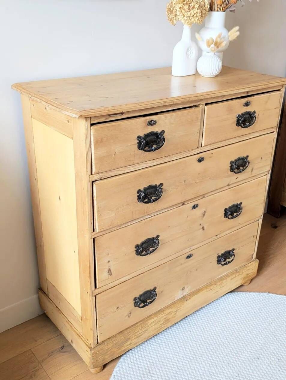 Commode anglaise antique en pin massif