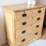 Antique English pine chest of drawers