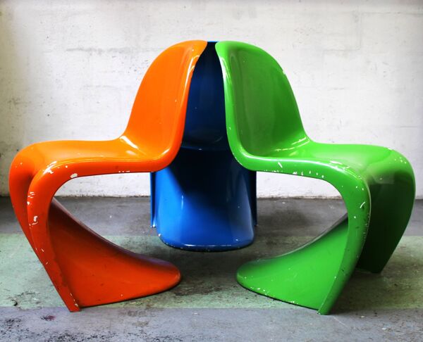Suite de 3 chaises Verner Panton, Vitra