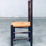 French Provincial Design Rush Dining Chairs, 1940s, Set of 8