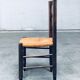 French Provincial Design Rush Dining Chairs, 1940s, Set of 8