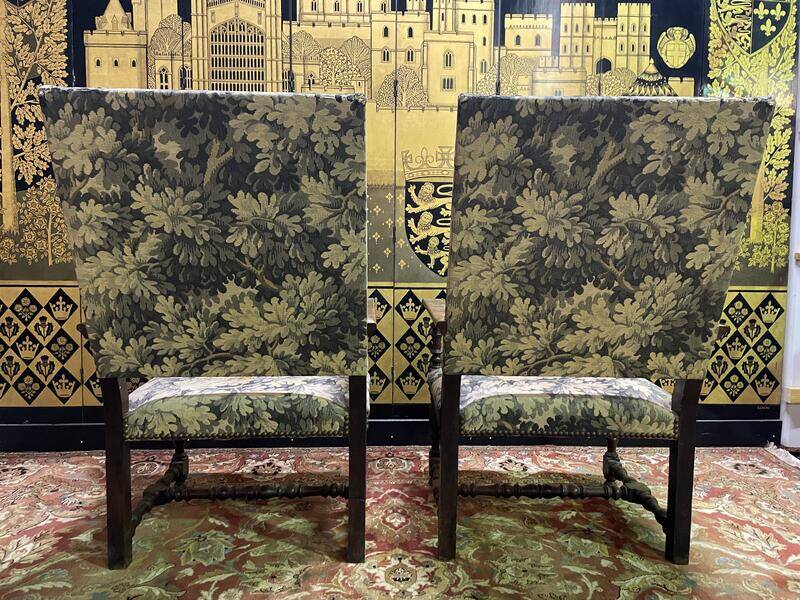 Pair of Louis XIII style armchairs