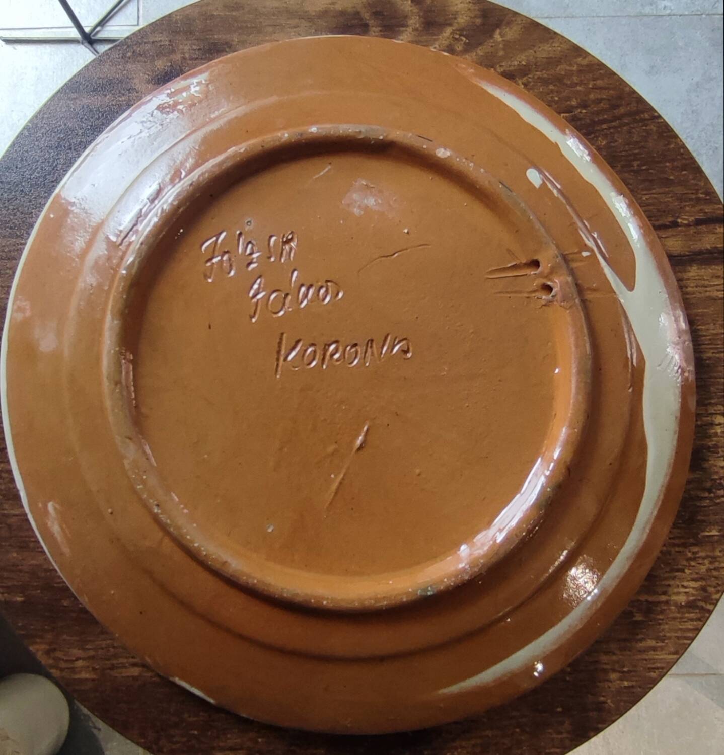 Korond pottery ceramic plate