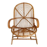 60s rattan armchair