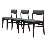 Set of three rosewood chairs, Danish design, 1970s, production: Denmark