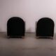 Pair of mid-century leather armchairs, circa 1970, made in Belgium.